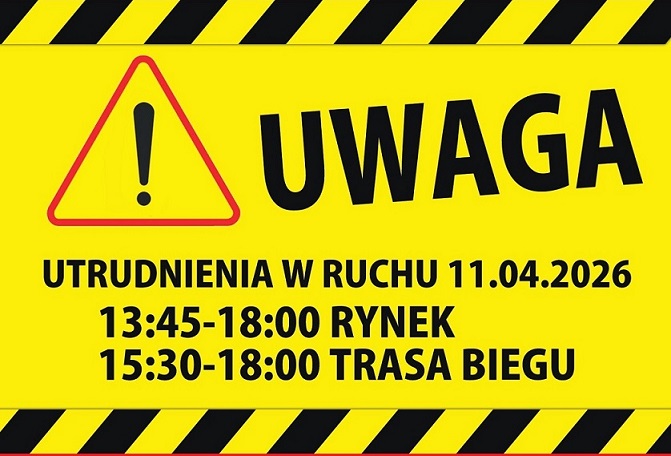 Utrudnienia w ruchu 11.04.2026 r.